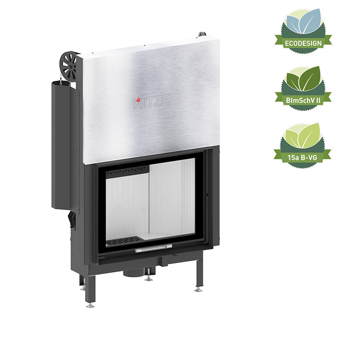 Zestaw kominek powietrzny stalowy KRATKI LUCY BLACK 12 kW Ø 200 z akcesoriami HITZE ALBERO AL16GH kominek fireplace DECOR 2 - Zestaw kominek powietrzny stalowy KRATKI LUCY BLACK 12 kW Ø 200 z akcesoriami